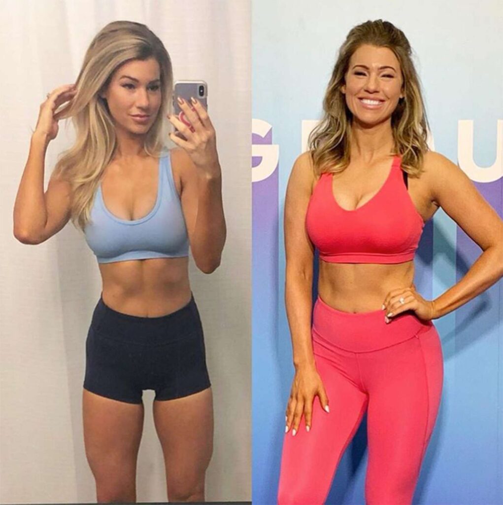 Fitness influencer showing a sculpted physique